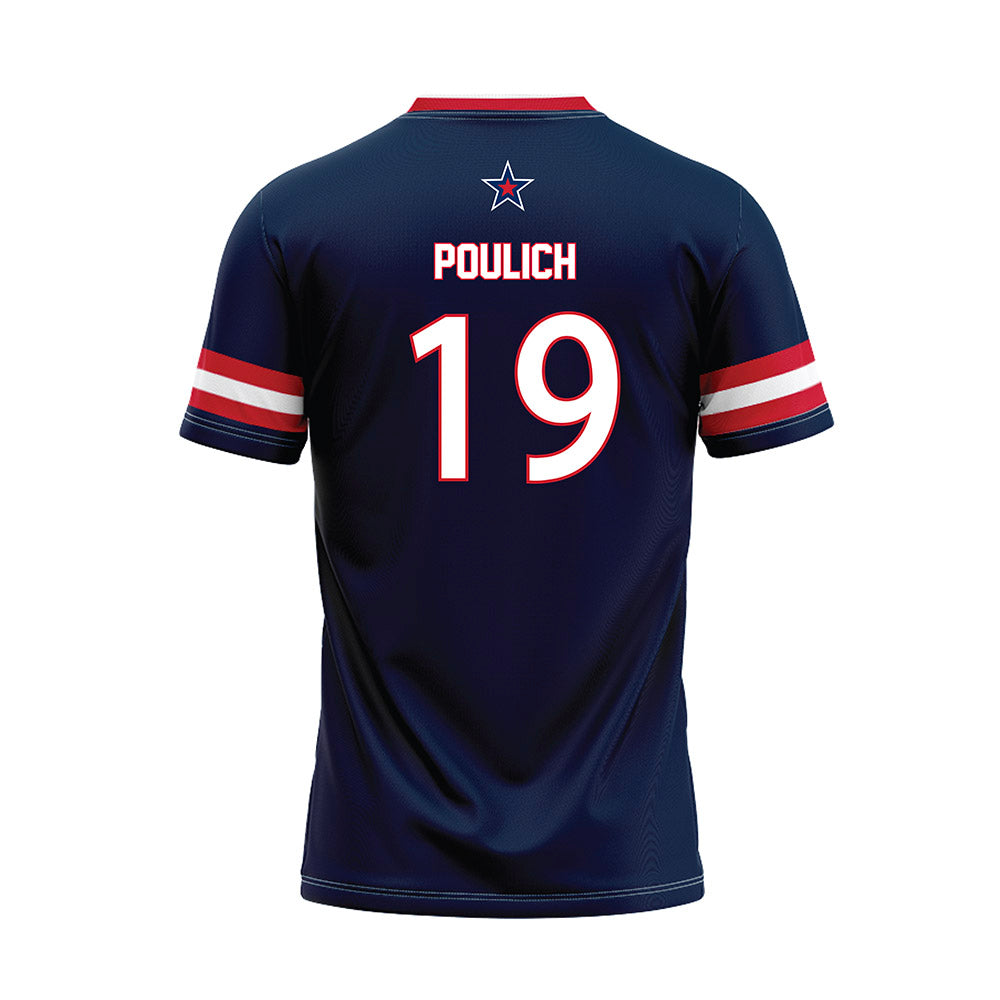 Robert Morris - NCAA Softball : Courtney Poulich - Navy Baseball Jersey-1