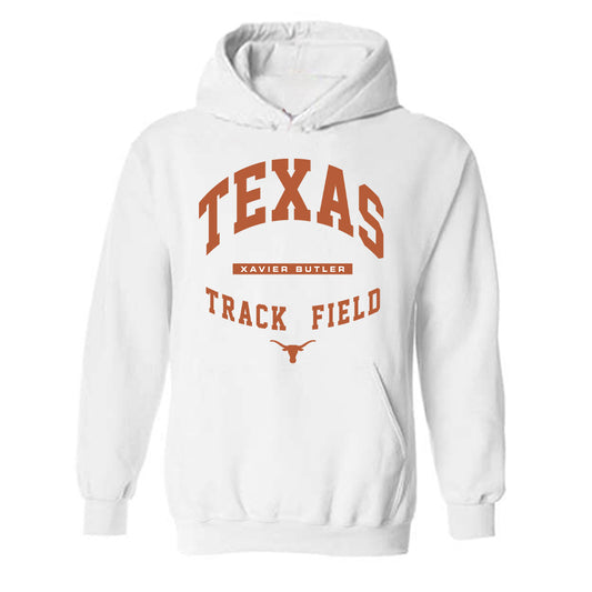 Texas - NCAA Men's Track & Field : Xavier Butler - Classic Fashion Shersey Hooded Sweatshirt-0