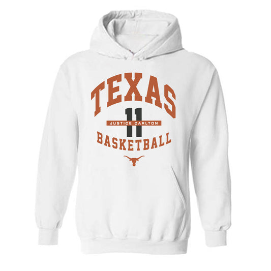 Texas - NCAA Women's Basketball : Justice Carlton - Classic Fashion Shersey Hooded Sweatshirt-0