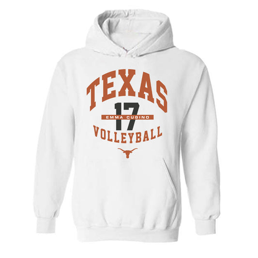 Texas - NCAA Women's Volleyball : Emma Cugino - Classic Fashion Shersey Hooded Sweatshirt-0