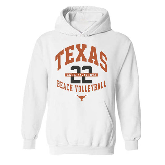 Texas - NCAA Beach Volleyball : Anna Pavelkova - Classic Fashion Shersey Hooded Sweatshirt-0