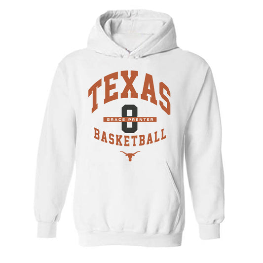 Texas - NCAA Women's Basketball : Grace Prenter - Classic Fashion Shersey Hooded Sweatshirt-0