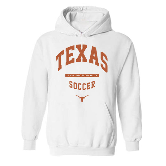 Texas - NCAA Women's Soccer : Ava McDonald - Classic Fashion Shersey Hooded Sweatshirt-0