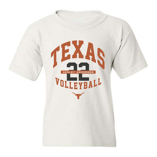 Texas - NCAA Women's Volleyball : Henley Anderson - Classic Fashion Shersey Youth T-Shirt-0