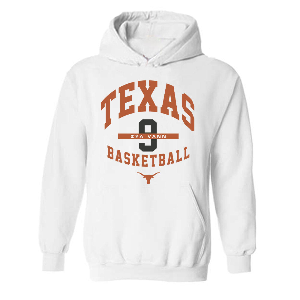 Texas - NCAA Women's Basketball : Zya Vann - Classic Fashion Shersey Hooded Sweatshirt-0