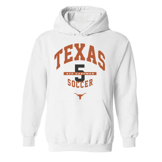 Texas - NCAA Women's Soccer : Ava Cashman - Classic Fashion Shersey Hooded Sweatshirt-0