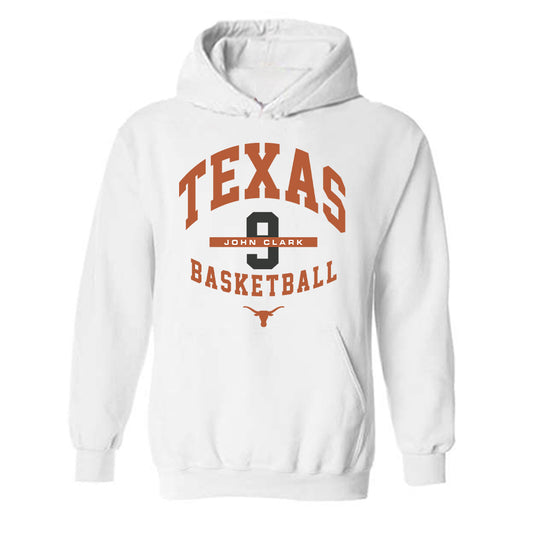 Texas - NCAA Men's Basketball : John Clark - Classic Fashion Shersey Hooded Sweatshirt-0