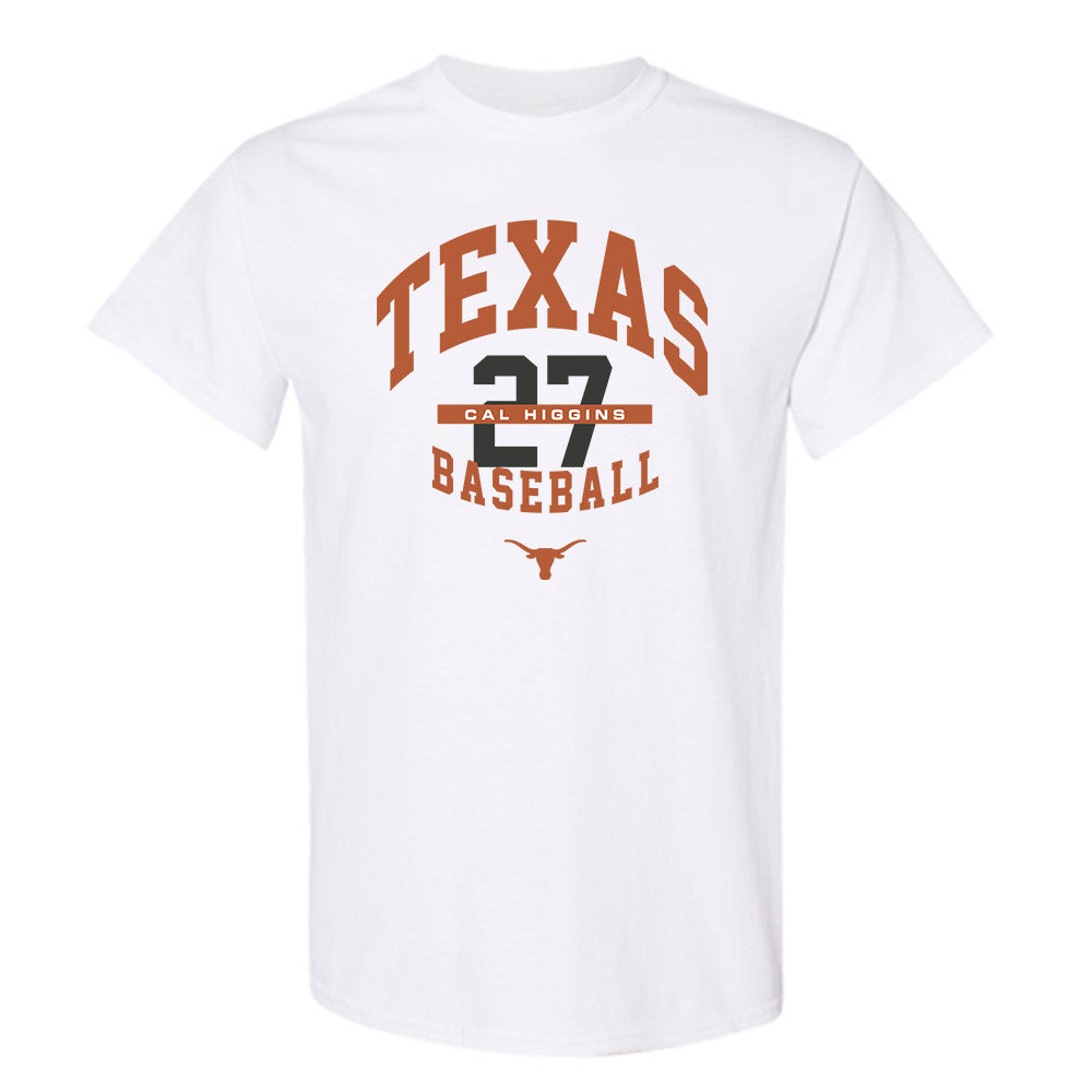 Texas - NCAA Baseball : Cal Higgins - Classic Fashion Shersey T-Shirt-0