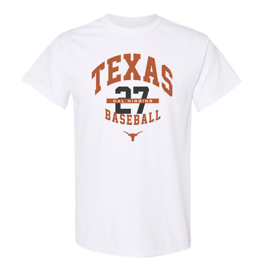 Texas - NCAA Baseball : Cal Higgins - Classic Fashion Shersey T-Shirt-0