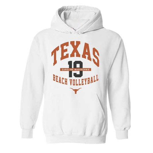 Texas - NCAA Beach Volleyball : Caroline Mackechnie - Classic Fashion Shersey Hooded Sweatshirt-0