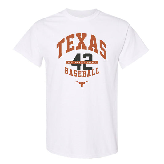 Texas - NCAA Baseball : Dariyan Pendergrass - Classic Fashion Shersey T-Shirt-0