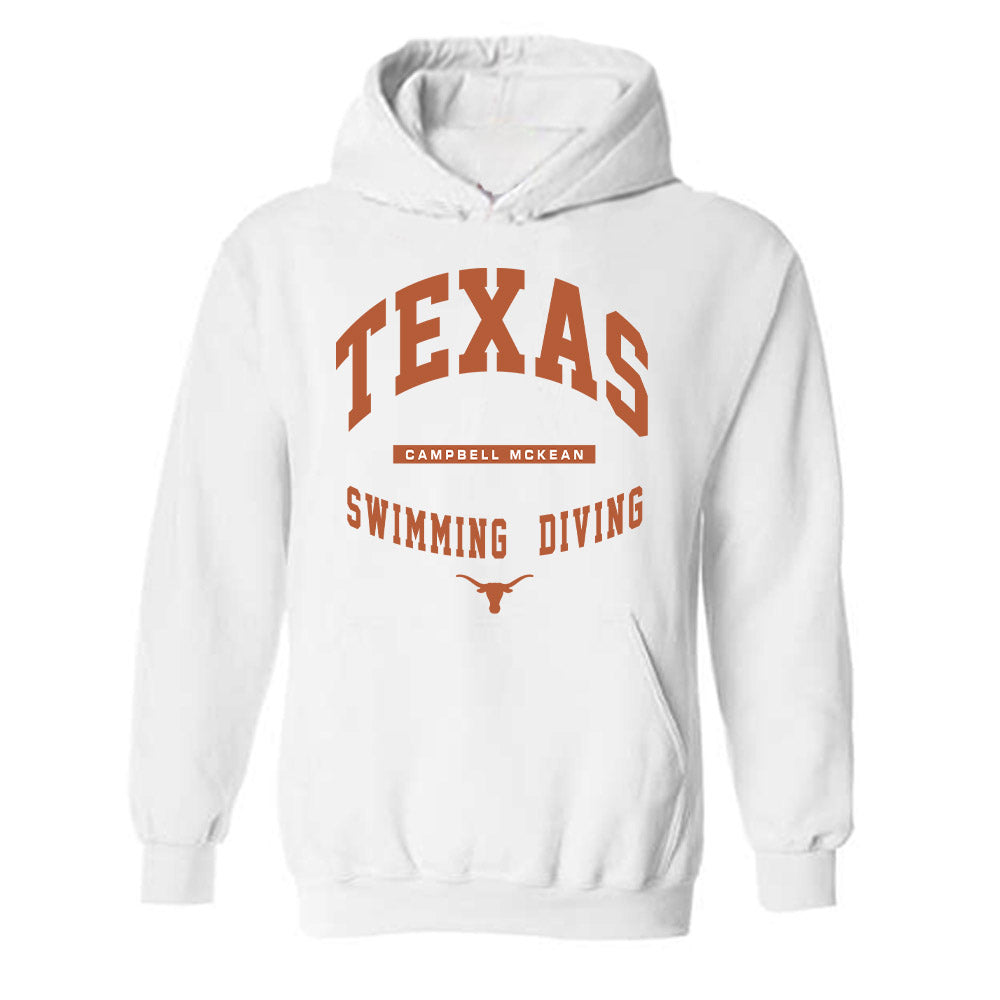 Texas - NCAA Men's Swimming & Diving : Campbell McKean - Classic Fashion Shersey Hooded Sweatshirt-0