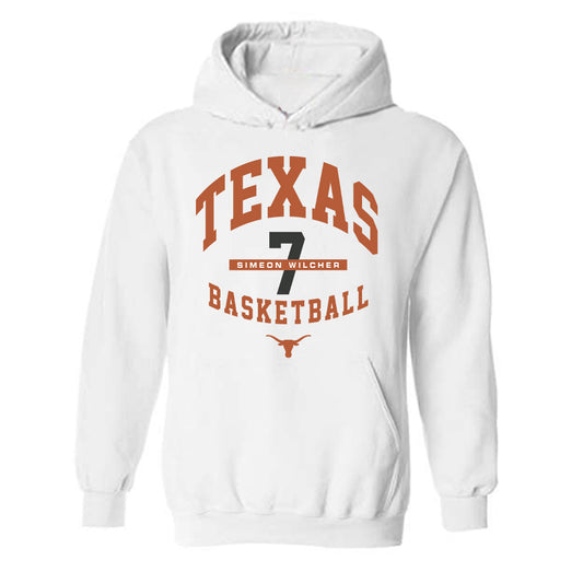 Texas - NCAA Men's Basketball : Simeon Wilcher - Classic Fashion Shersey Hooded Sweatshirt-0