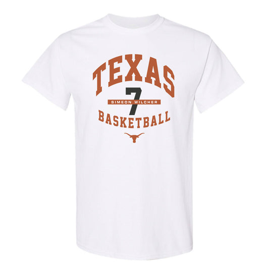 Texas - NCAA Men's Basketball : Simeon Wilcher - Classic Fashion Shersey T-Shirt-0