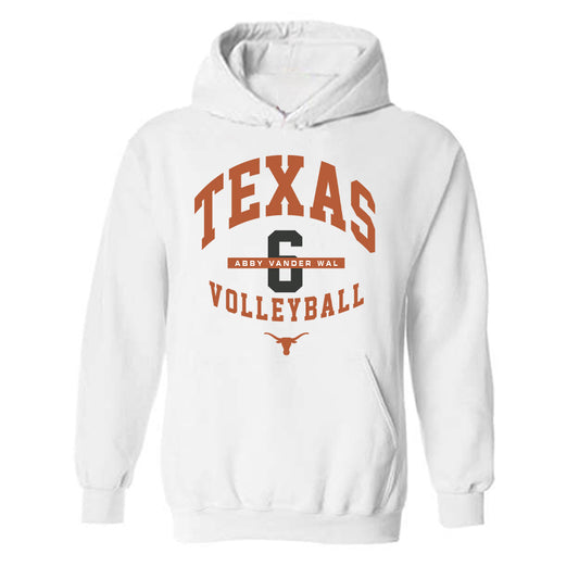 Texas - NCAA Women's Volleyball : Abby Vander Wal - Classic Fashion Shersey Hooded Sweatshirt-0