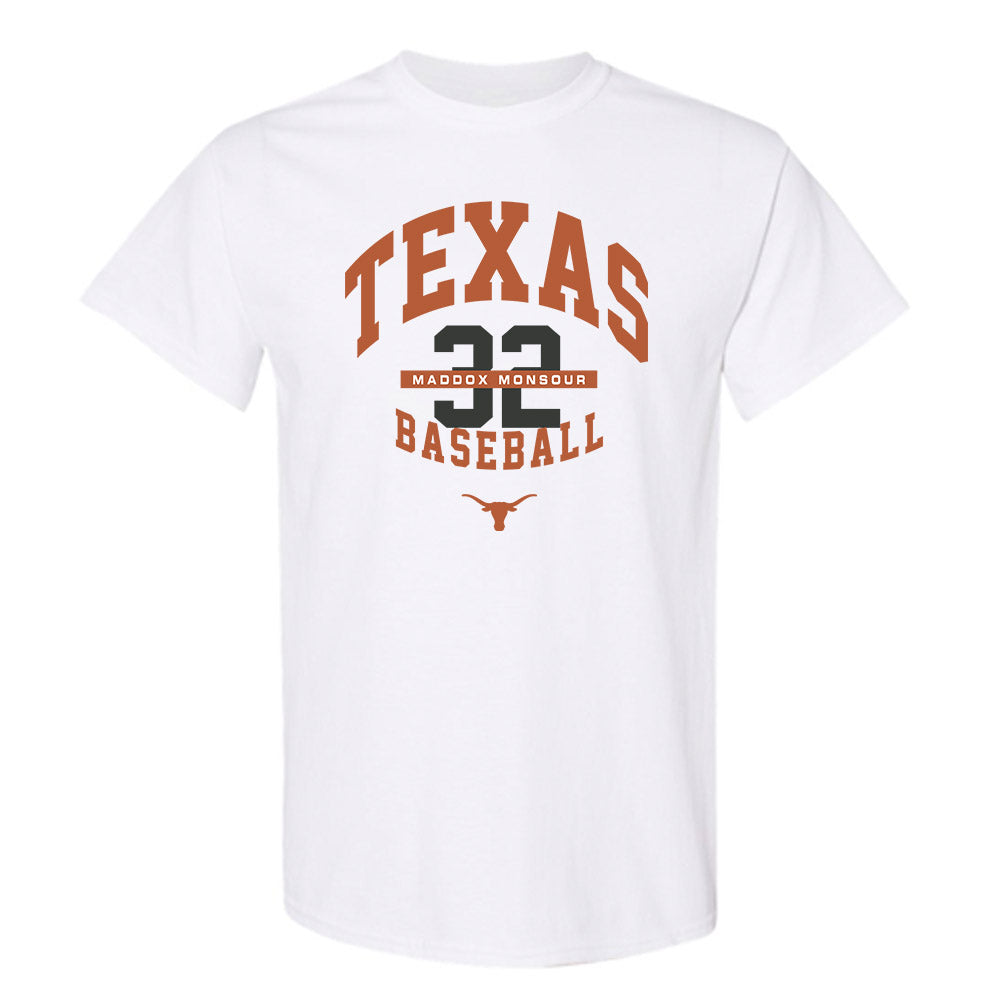 Texas - NCAA Baseball : Maddox Monsour - Classic Fashion Shersey T-Shirt-0