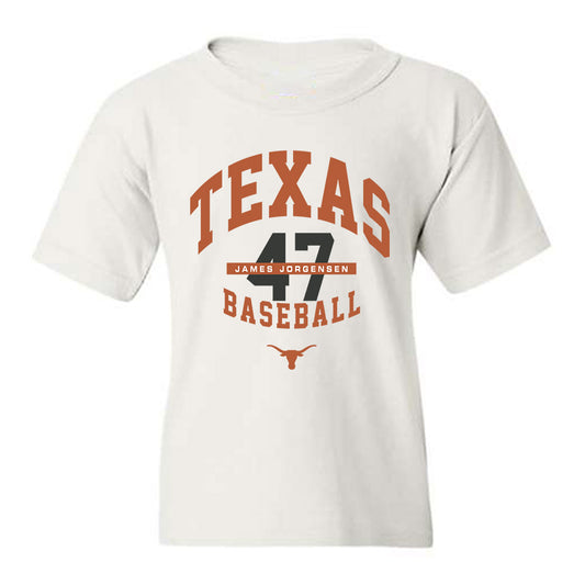 Texas - NCAA Baseball : James Jorgensen - Classic Fashion Shersey Youth T-Shirt-0