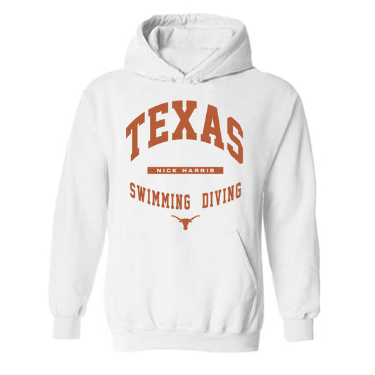Texas - NCAA Men's Swimming & Diving : Nick Harris - Classic Fashion Shersey Hooded Sweatshirt-0