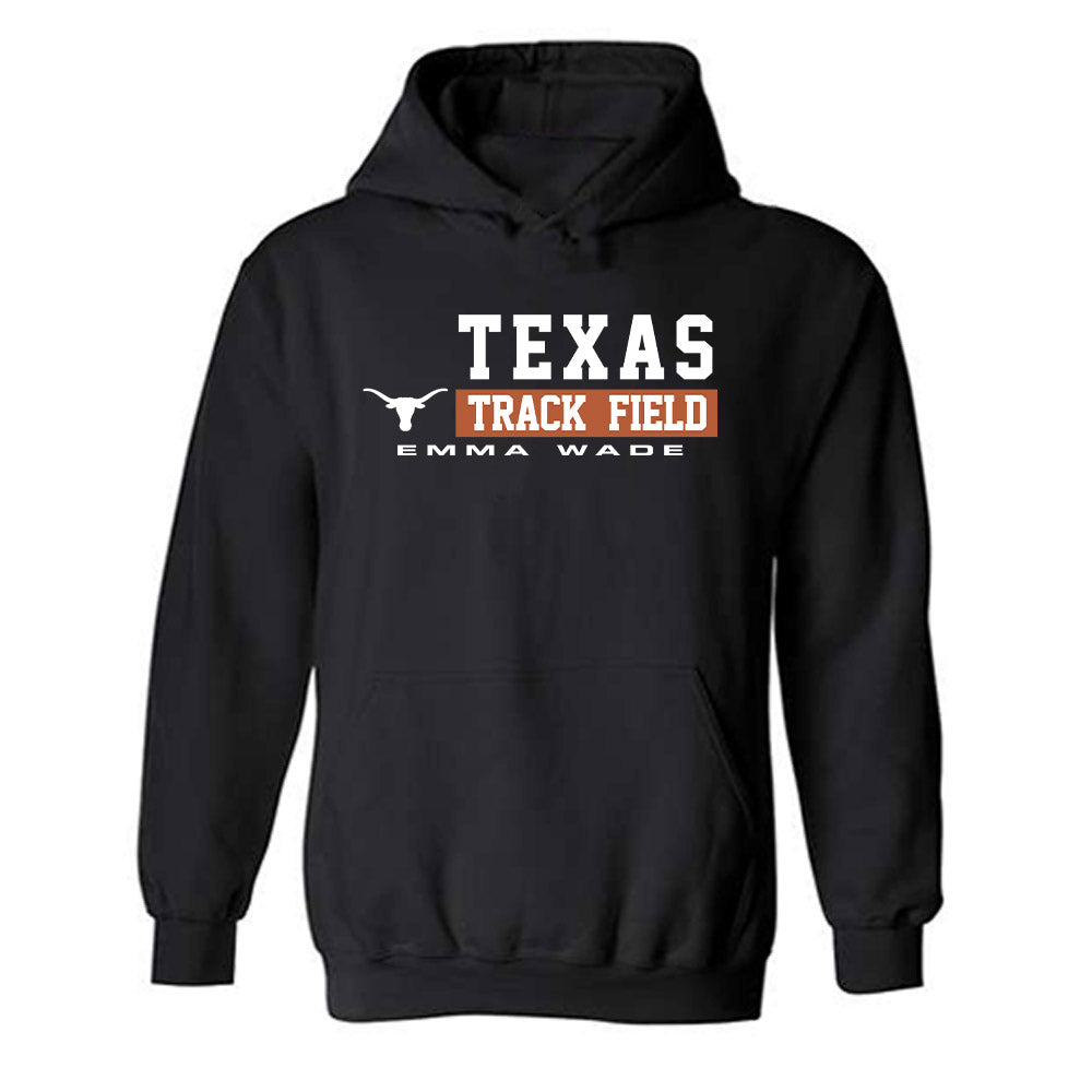 Texas - NCAA Women's Track & Field : Emma Wade - Classic Fashion Shersey Hooded Sweatshirt-0