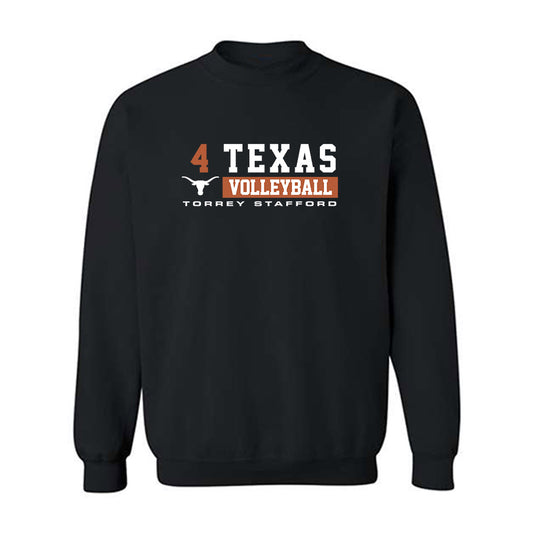 Texas - NCAA Women's Volleyball : Torrey Stafford - Classic Fashion Shersey Crewneck Sweatshirt-0