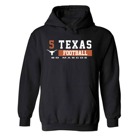 Texas - NCAA Football : Bo Mascoe - Classic Fashion Shersey Hooded Sweatshirt-0