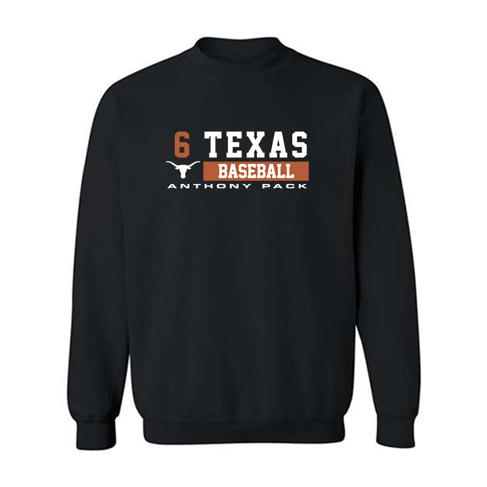 Texas - NCAA Baseball : Anthony Pack - Classic Fashion Shersey Crewneck Sweatshirt-0