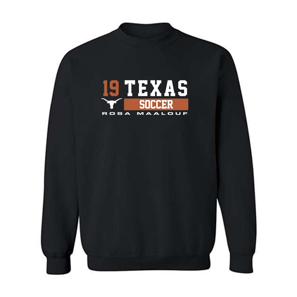 Texas - NCAA Women's Soccer : Rosa Maalouf - Classic Fashion Shersey Crewneck Sweatshirt-0
