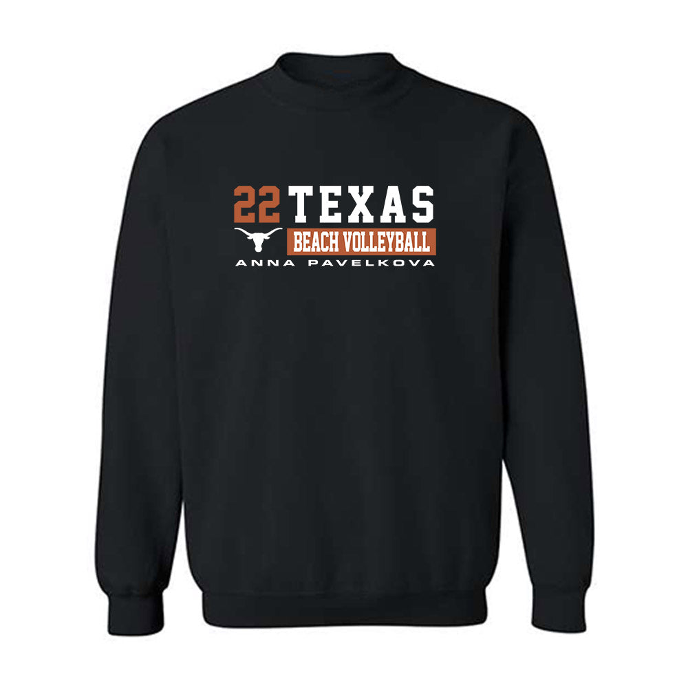 Texas - NCAA Beach Volleyball : Anna Pavelkova - Classic Fashion Shersey Crewneck Sweatshirt-0