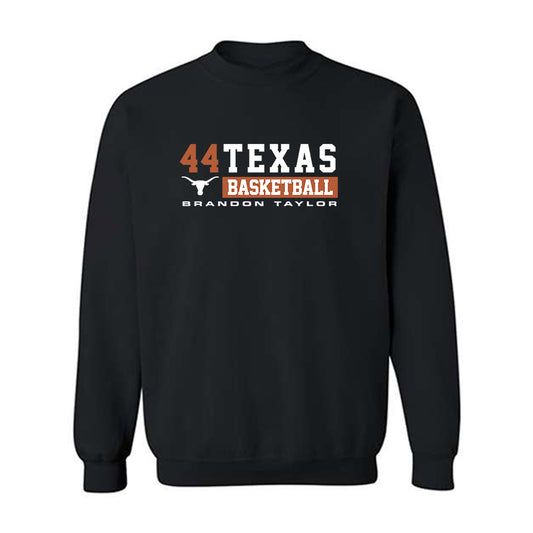 Texas - NCAA Men's Basketball : Brandon Taylor - Classic Fashion Shersey Crewneck Sweatshirt-0