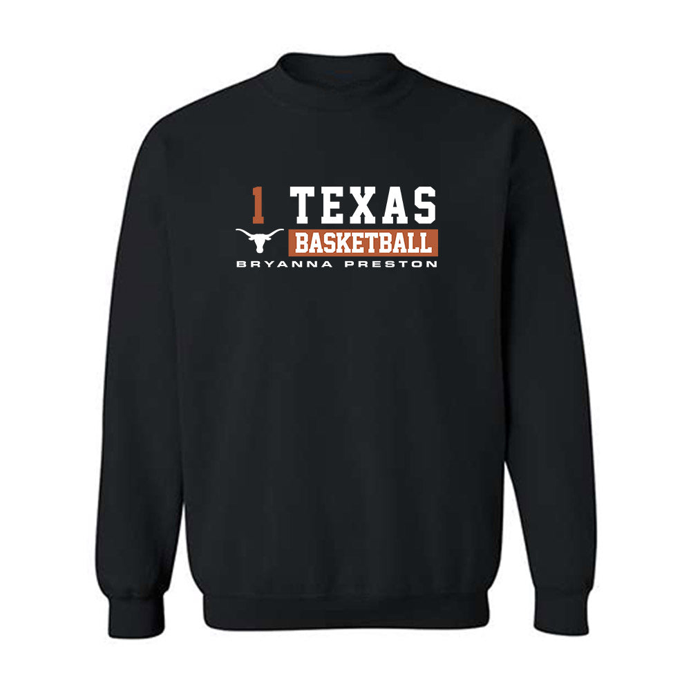 Texas - NCAA Women's Basketball : Bryanna Preston - Classic Fashion Shersey Crewneck Sweatshirt-0