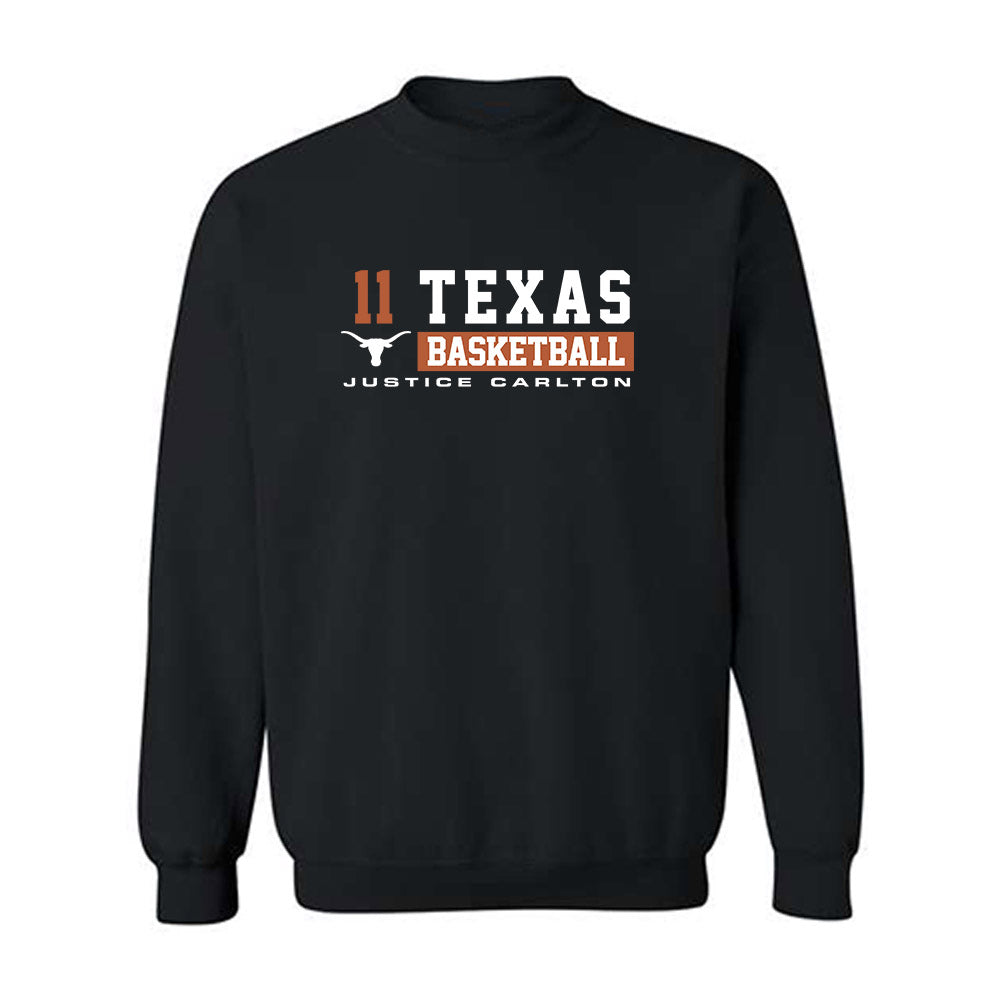 Texas - NCAA Women's Basketball : Justice Carlton - Classic Fashion Shersey Crewneck Sweatshirt-0