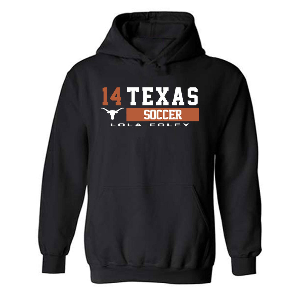 Texas - NCAA Women's Soccer : Lola Foley - Classic Fashion Shersey Hooded Sweatshirt-0