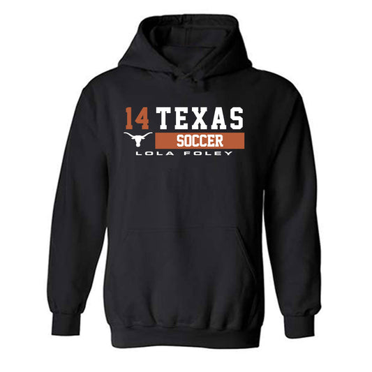 Texas - NCAA Women's Soccer : Lola Foley - Classic Fashion Shersey Hooded Sweatshirt-0