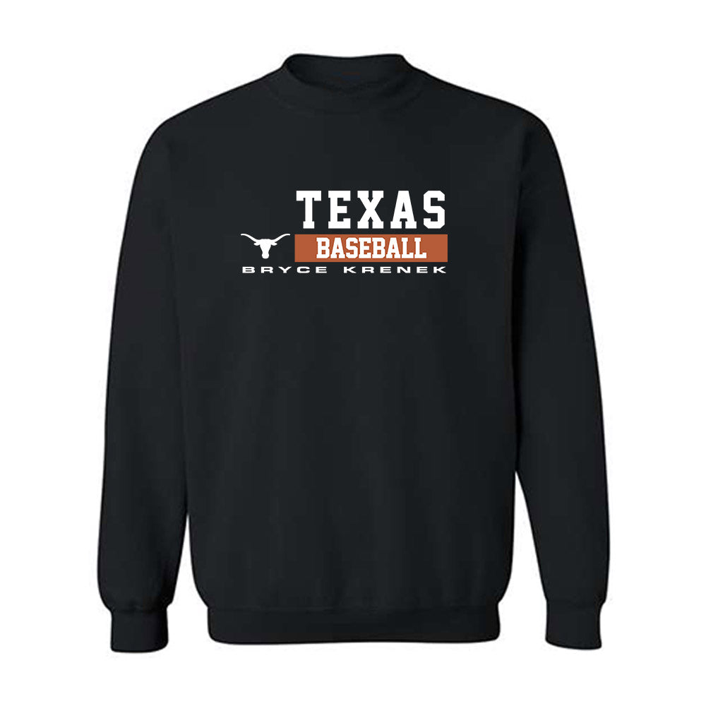 Texas - NCAA Baseball : Bryce Krenek - Classic Fashion Shersey Crewneck Sweatshirt-0