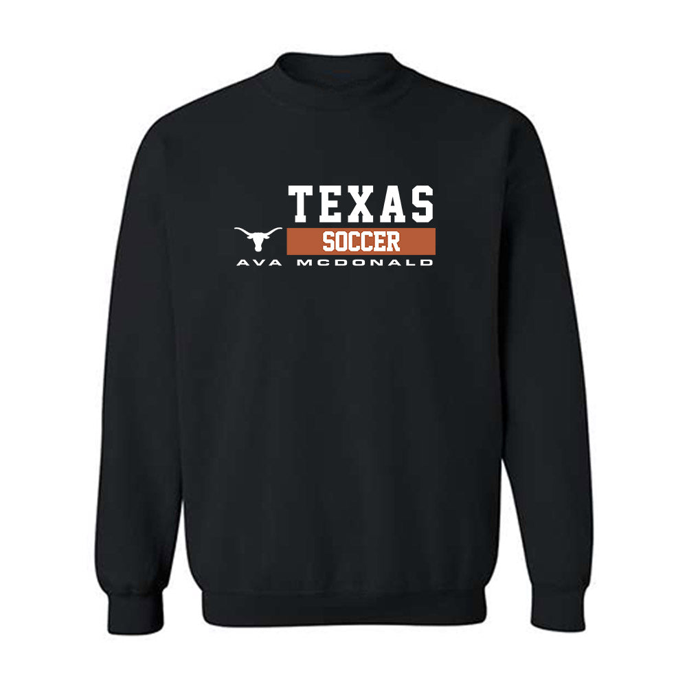 Texas - NCAA Women's Soccer : Ava McDonald - Classic Fashion Shersey Crewneck Sweatshirt-0