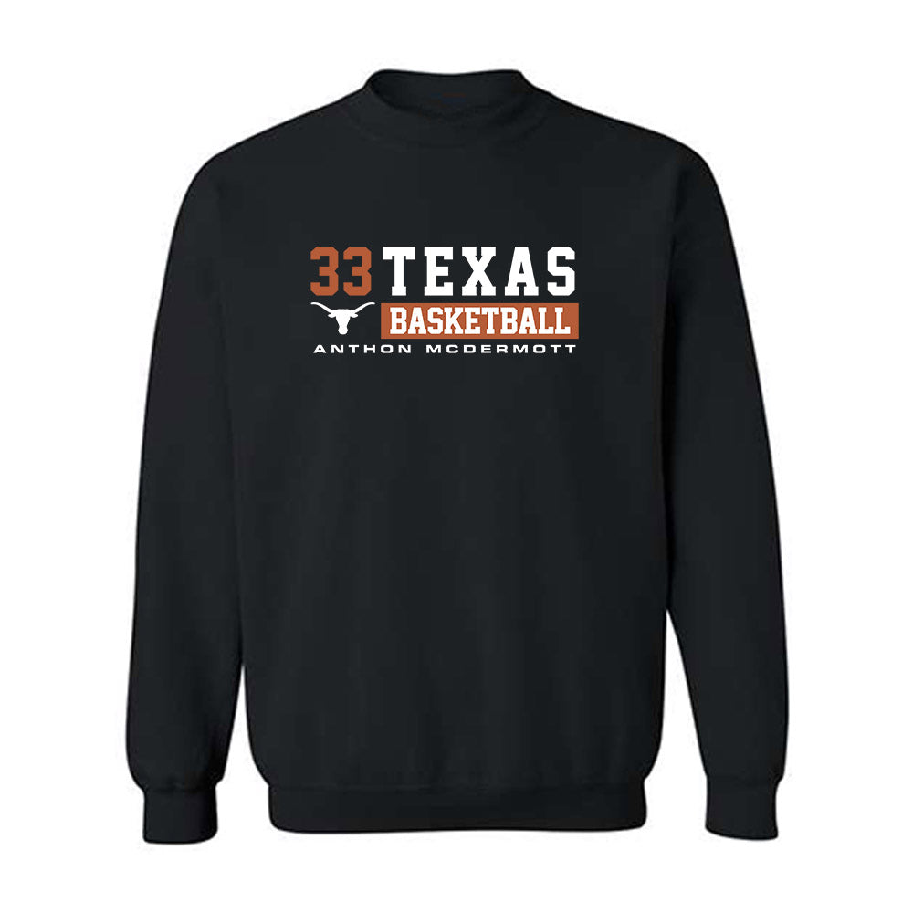 Texas - NCAA Men's Basketball : Anthon McDermott - Classic Fashion Shersey Crewneck Sweatshirt-0