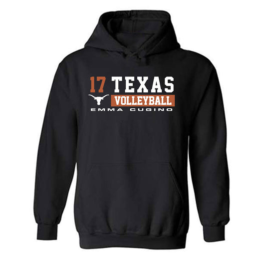 Texas - NCAA Women's Volleyball : Emma Cugino - Classic Fashion Shersey Hooded Sweatshirt-0
