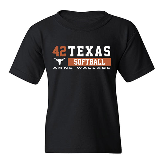Texas - NCAA Softball : Anne Wallace - Classic Fashion Shersey Youth T-Shirt-0
