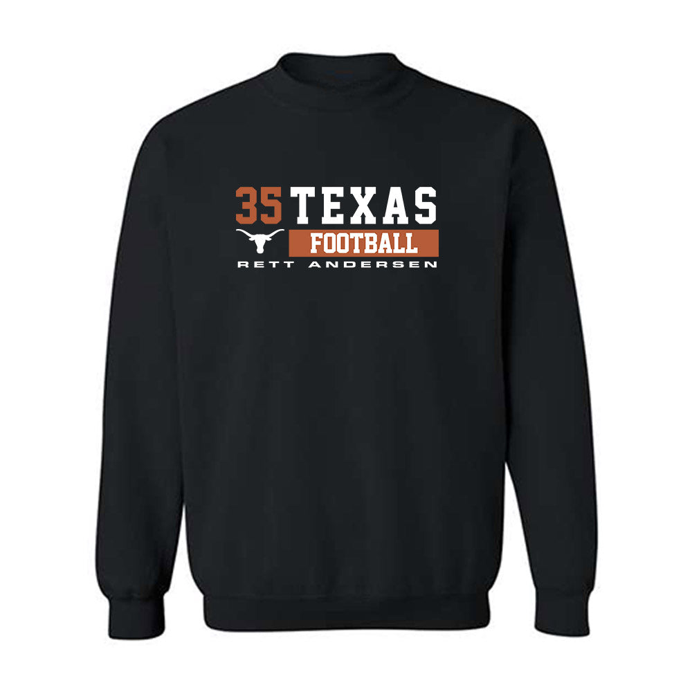 Texas - NCAA Football : Rett Andersen - Classic Fashion Shersey Crewneck Sweatshirt-0