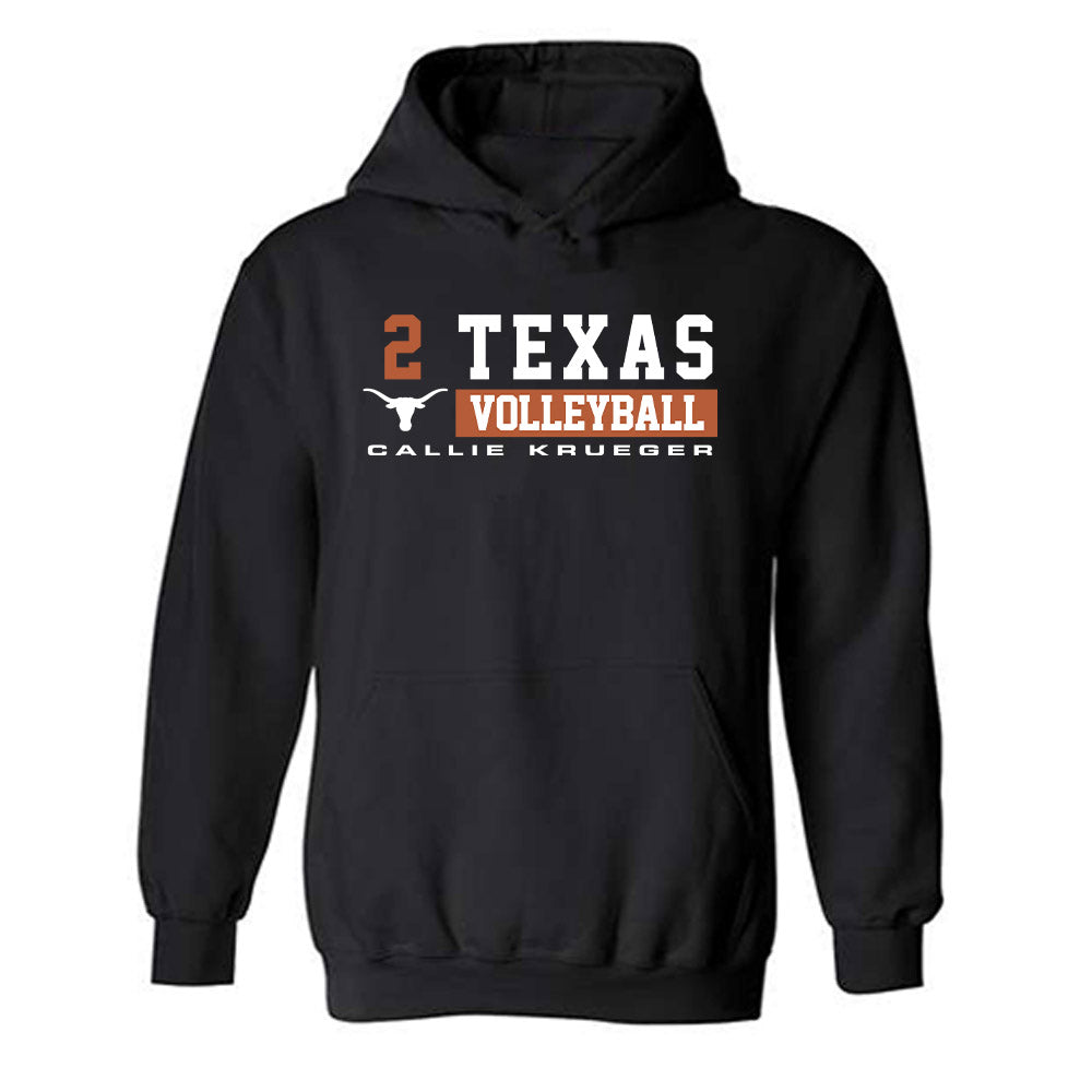 Texas - NCAA Women's Volleyball : Callie krueger - Classic Fashion Shersey Hooded Sweatshirt-0