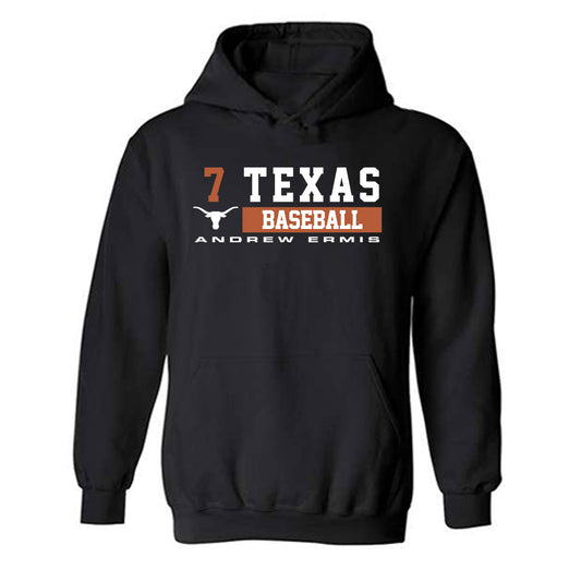 Texas - NCAA Baseball : Andrew Ermis - Classic Fashion Shersey Hooded Sweatshirt-0