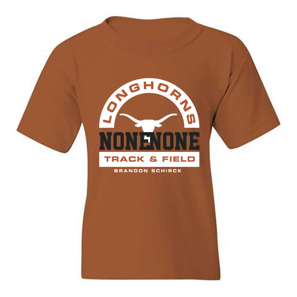 Texas - NCAA Men's Track & Field : Brandon Schirck - Classic Fashion Shersey Youth T-Shirt-0