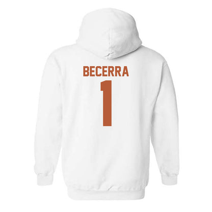 Texas - NCAA Baseball : Temo Becerra - Classic Shersey Hooded Sweatshirt-1
