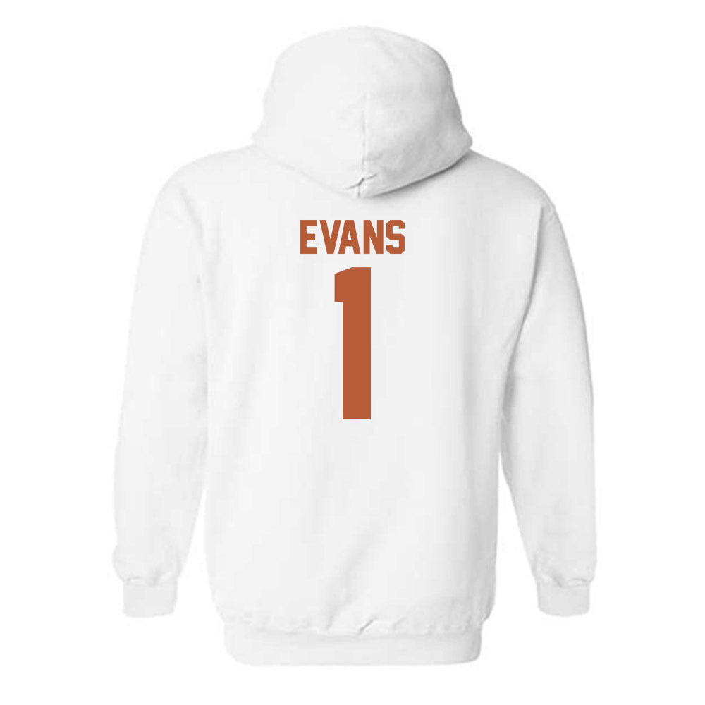 Texas - NCAA Men's Basketball : Amari Evans - Classic Shersey Hooded Sweatshirt-1
