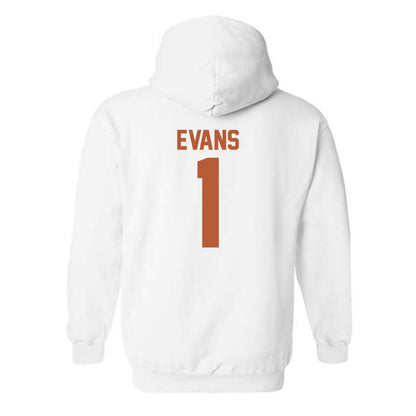Texas - NCAA Men's Basketball : Amari Evans - Classic Shersey Hooded Sweatshirt-1