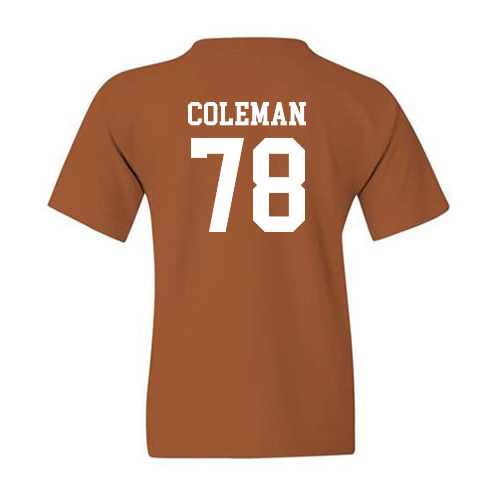 Texas - NCAA Football : Jordan Coleman - Classic Shersey Youth T-Shirt-1