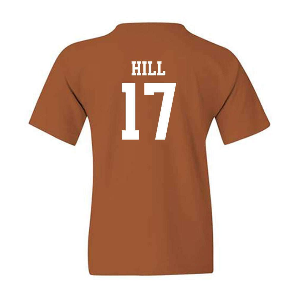 Texas - NCAA Baseball : Will Hill - Classic Shersey Youth T-Shirt-1