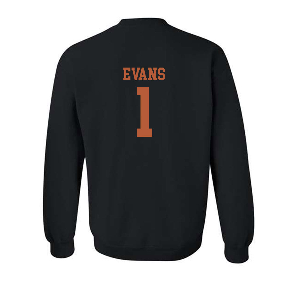 Texas - NCAA Men's Basketball : Amari Evans - Classic Shersey Crewneck Sweatshirt-1