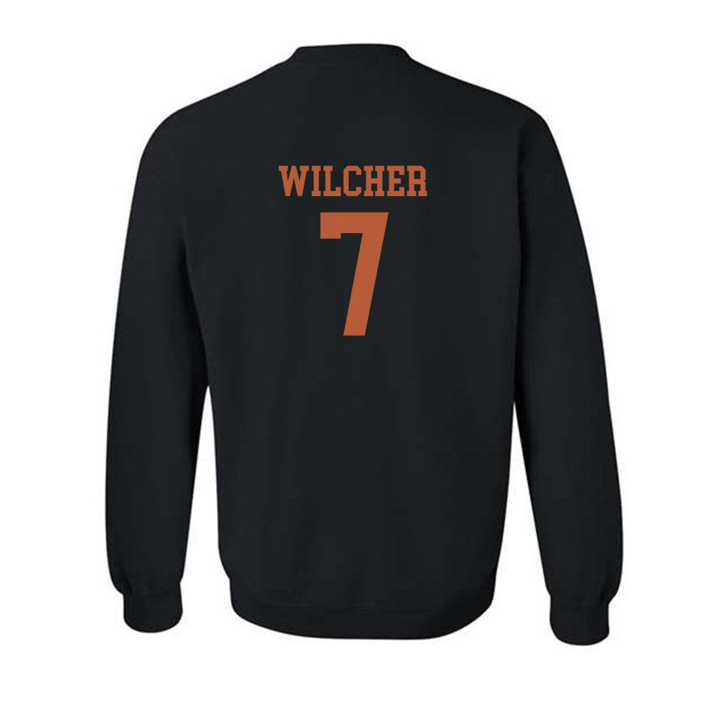 Texas - NCAA Men's Basketball : Simeon Wilcher - Classic Shersey Crewneck Sweatshirt-1