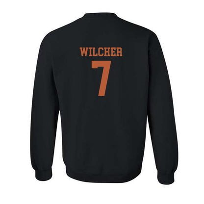 Texas - NCAA Men's Basketball : Simeon Wilcher - Classic Shersey Crewneck Sweatshirt-1
